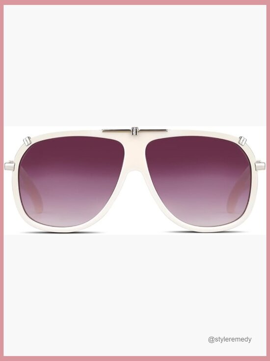 Retro Square Sunglasses with UV400 Protection, Golden Tone Metal Frame